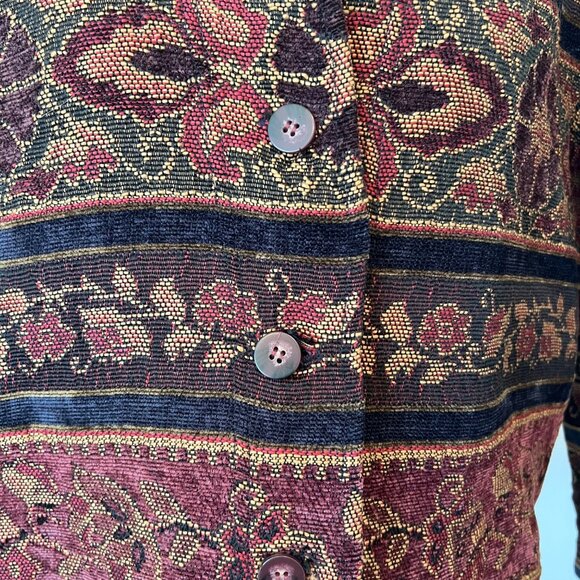 Barn Fly Tapestry Jacquard Fall Vintage 90's Jacket Size PL - Picture 3 of 5